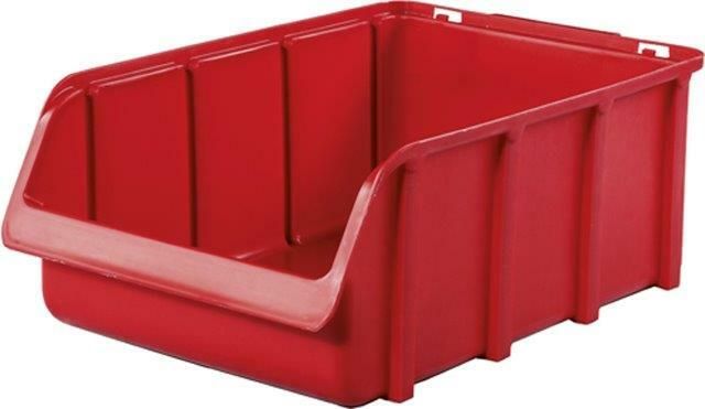 Tood Plastový box 490x308x188 mm, stohovateľný, červený